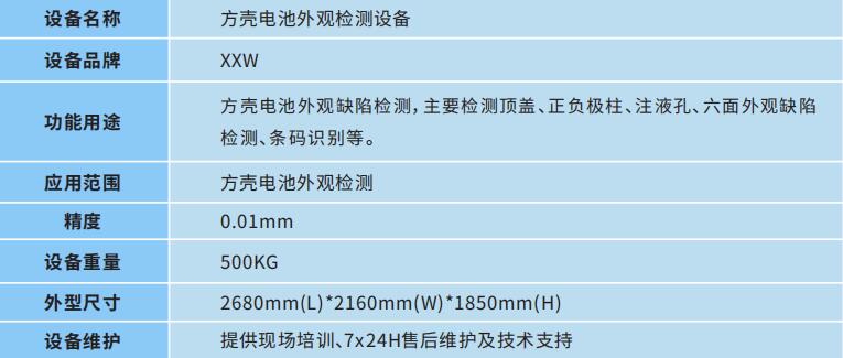 方殼電池外觀檢測設(shè)備(圖2)